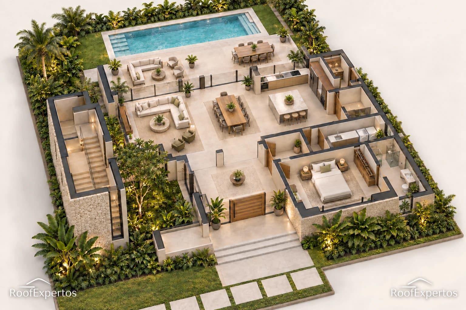 THE CREEK VILLAGES SERIE MK-4 2026 — Primer nivel en 3D