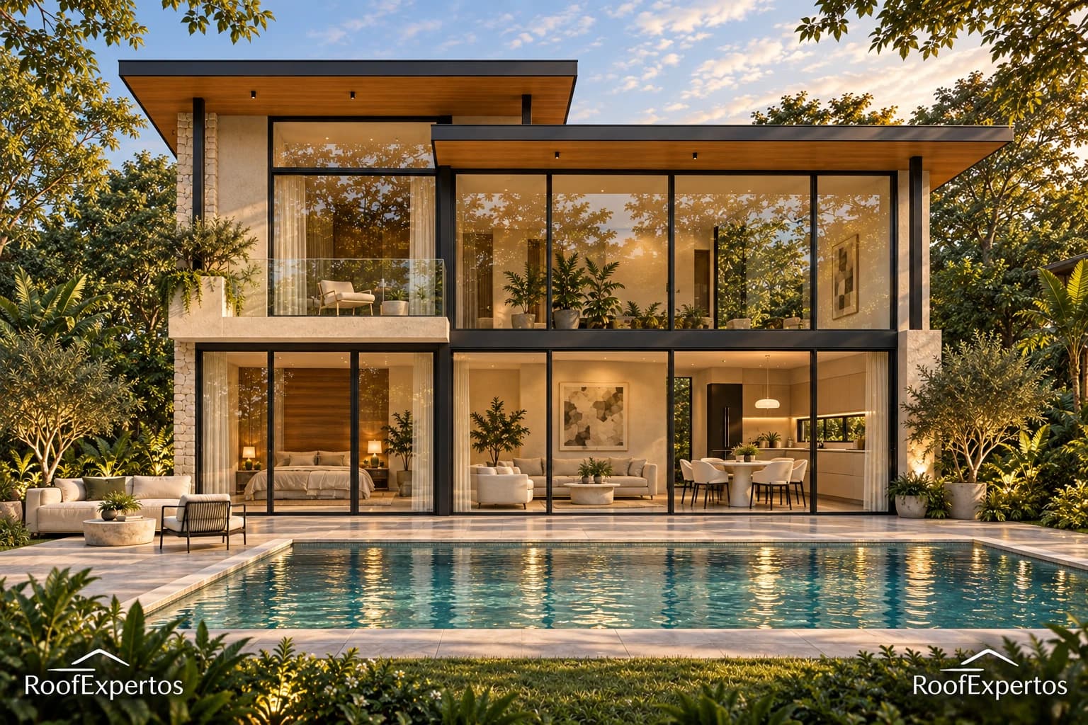 THE CREEK VILLAGES SERIE MK-3 2026 — Vista posterior con piscina