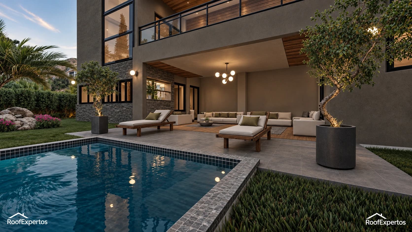 The Creek Villages — Modelo Villa Kinan — Terraza y piscina