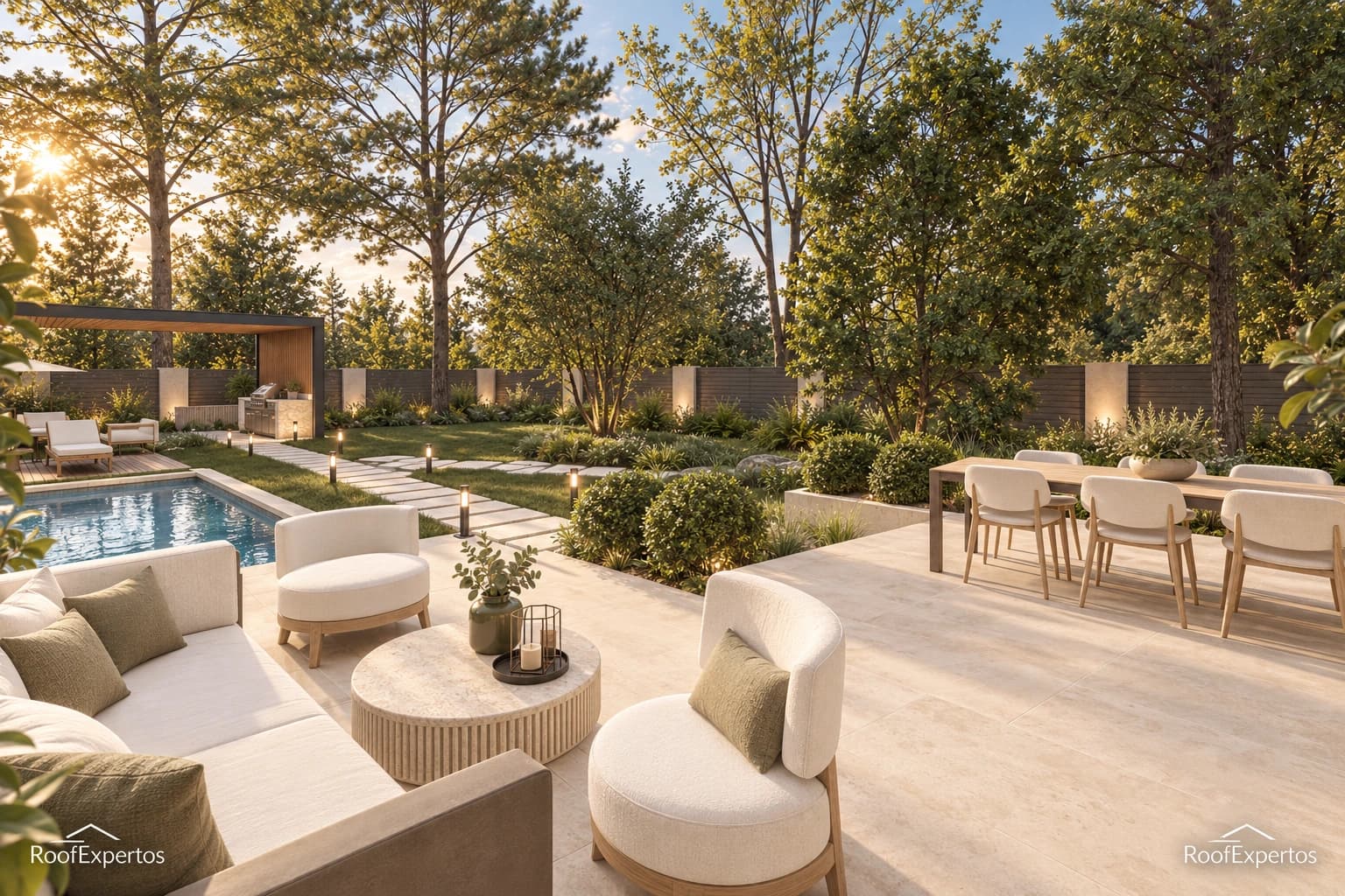 The Creek Villages — Modelo VILLA MILENA — Terraza y jardín