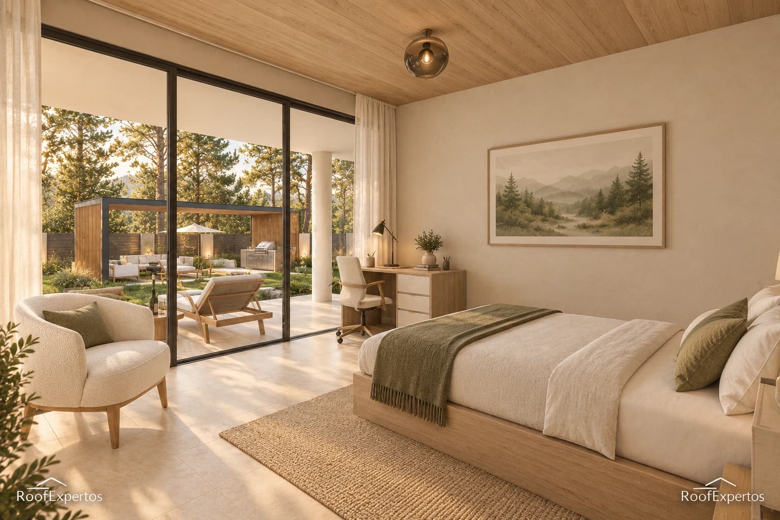 The Creek Villages — Modelo VILLA MILENA — Habitación hacia la terraza